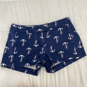 J. Crew Navy Anchor Chino Shorts
